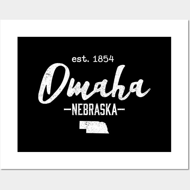 Omaha Nebraska Midwest City State Vintage Wall Art by Commykaze